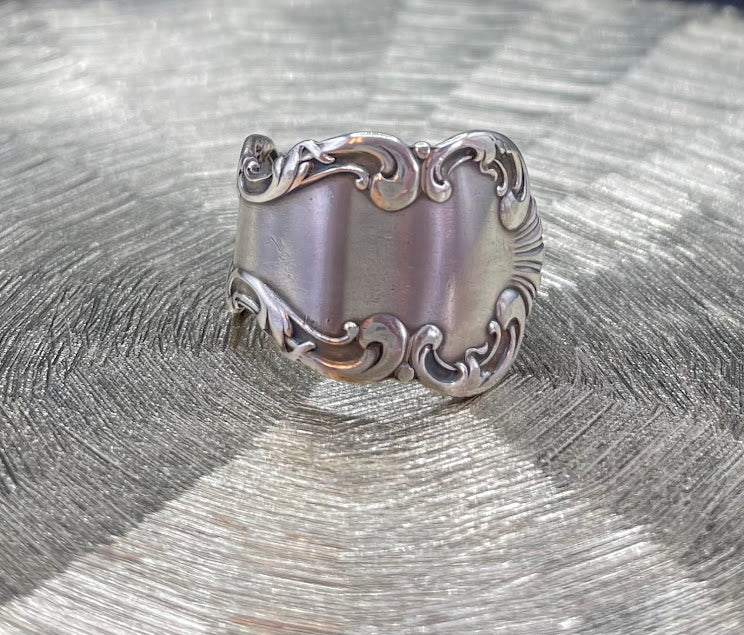 Sterling SIlver Vintage Spoon RIng - Size 11.5 SS3