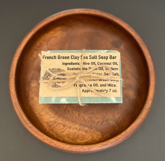 French Green Clay Sea Salt Soap Bar