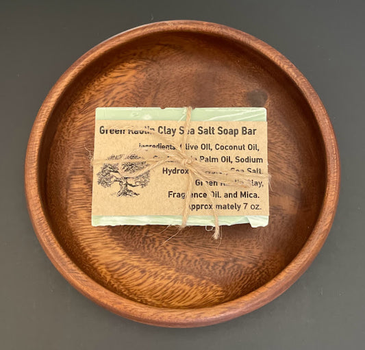 Green Kaolin Clay Sea Salt Soap Bar
