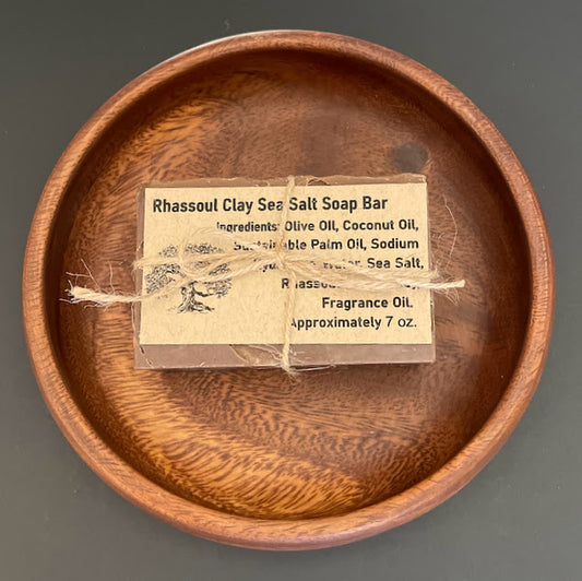 Brown Rhassoul Clay Sea Salt Soap Bar
