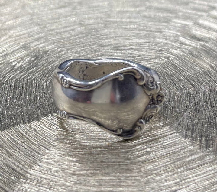 Sterling SIlver Vintage Spoon RIng - Size 7.75 SS2